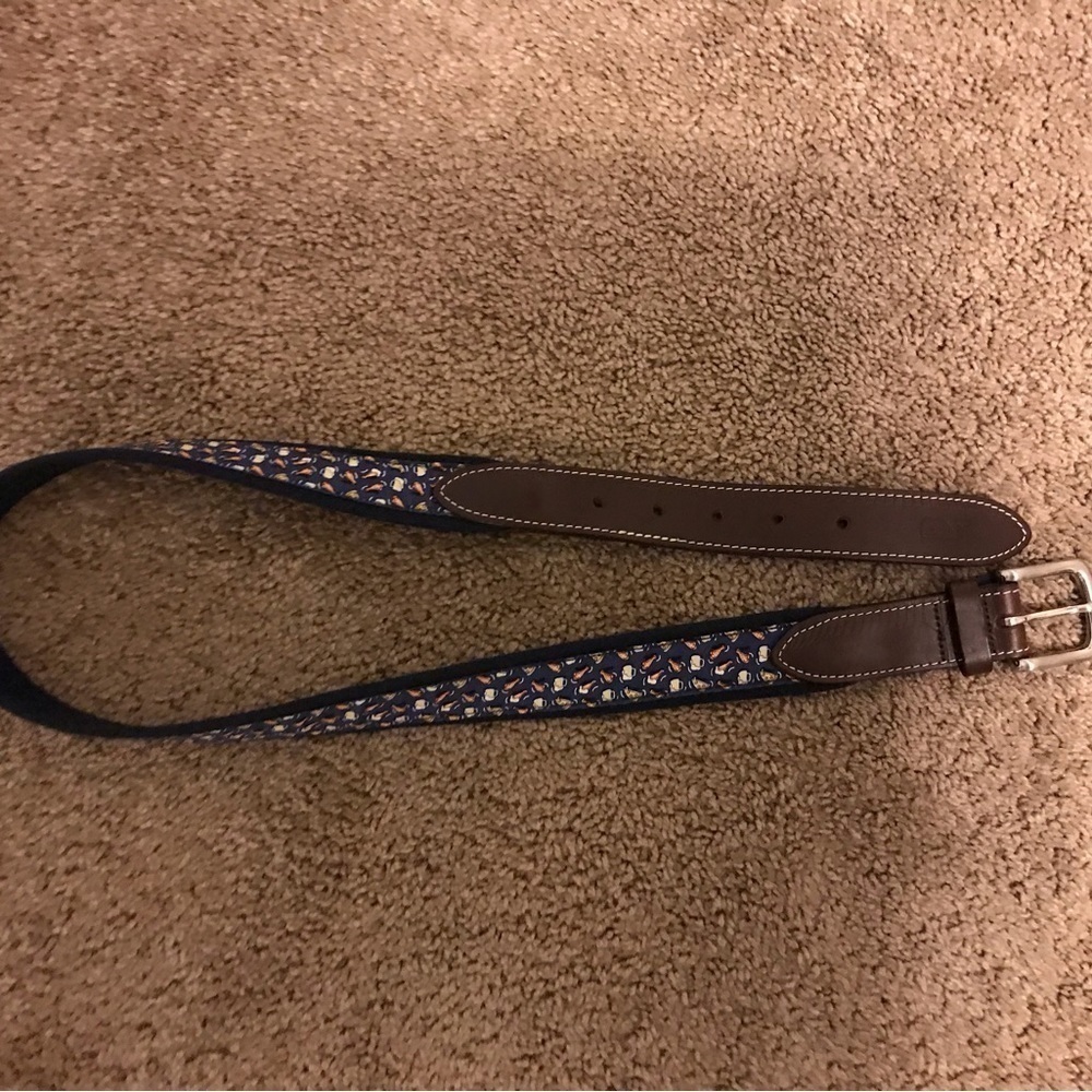 Vineyard Vines Leather pizza,beer,Wings Belt